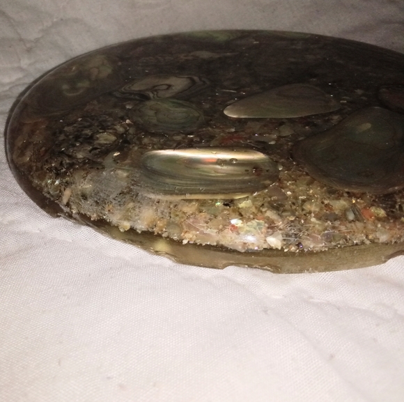 Trivet Hot Plate Shells Pacific Ocean Hyler Enterprises California Mid Century - Picture 4 of 12